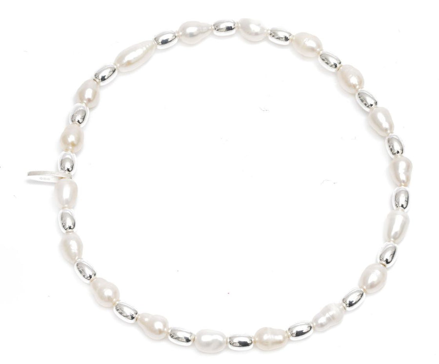 Fine Silver Pearl Bracelet Accessories Gammies SILVER 