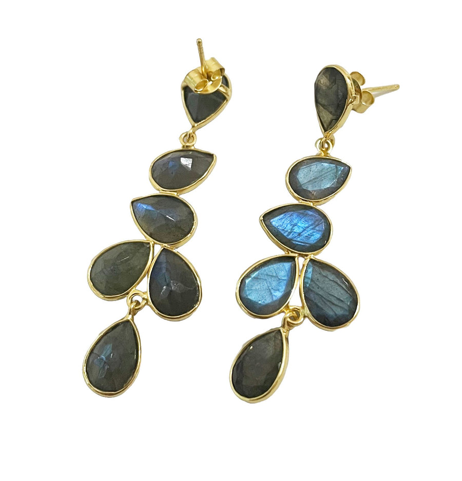 Flashing Blue Labradorite Earrings Earrings Gems and Craft 