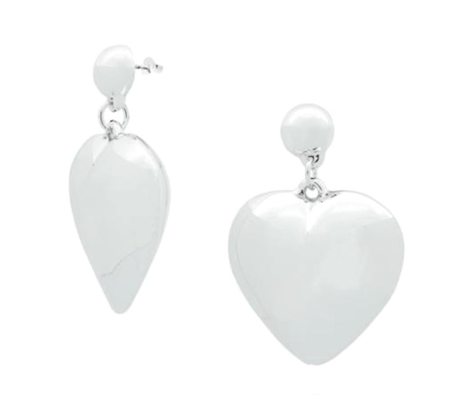 Full Heart Earrings Women's Jewellery Rainbow Silver Thailand 