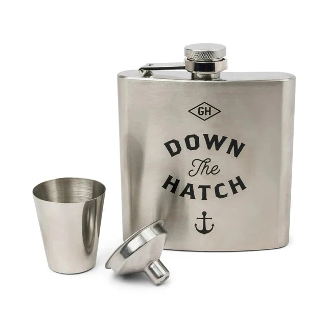 GH Hip Flask Set Men's Gifts Gentlemen's Hardware 