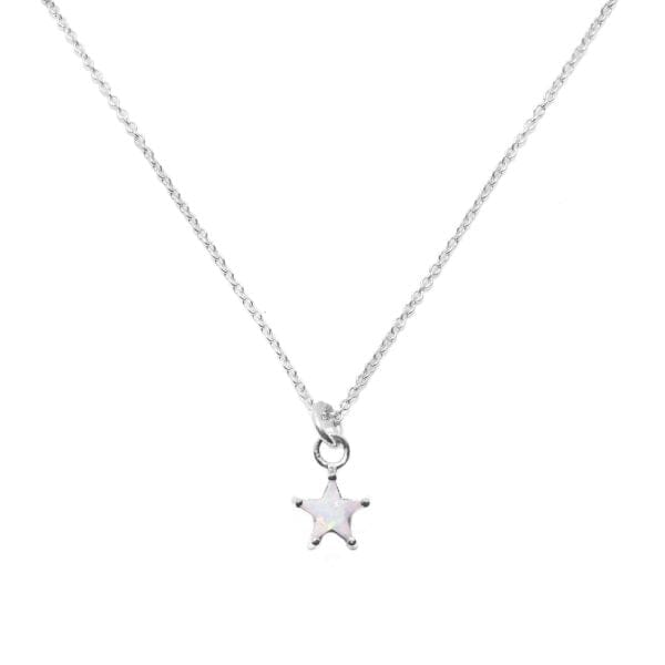 Gigi Opalite Star Necklace Accessories Gammies White SIL 