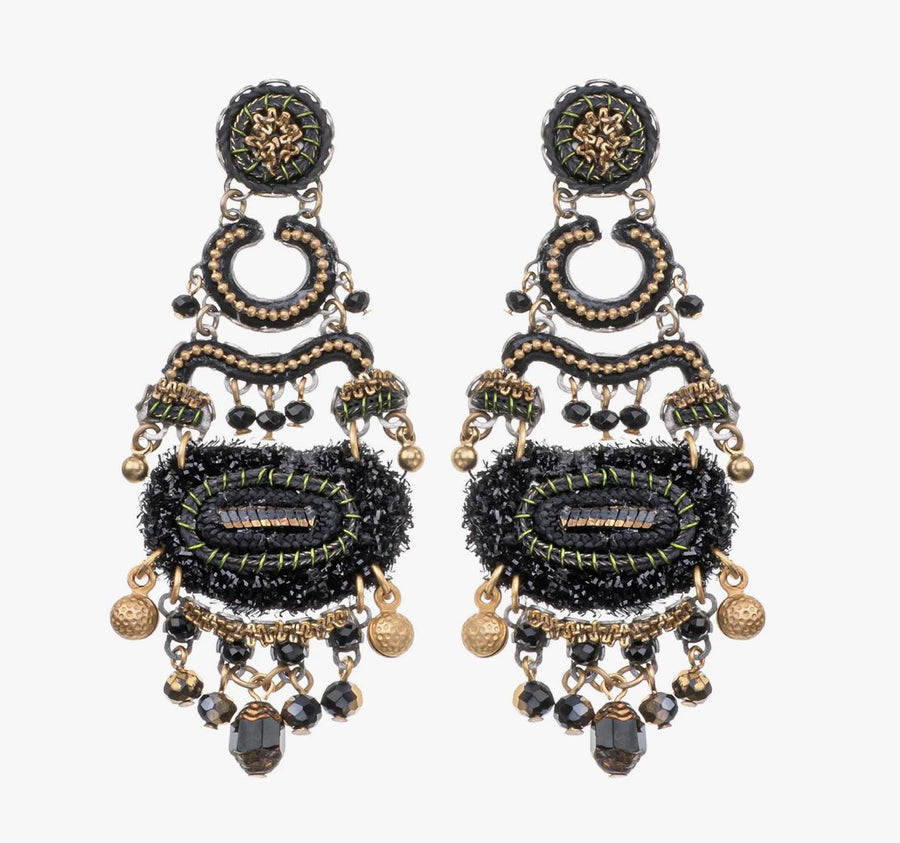 Gilded Black Lanore Earrings Earrings Ayala Bar 