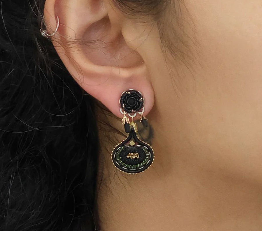 Gilded Black Ora Earrings Earrings Ayala Bar 