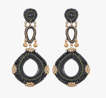 Gilded Black Velmira Earrings Earrings Ayala Bar 