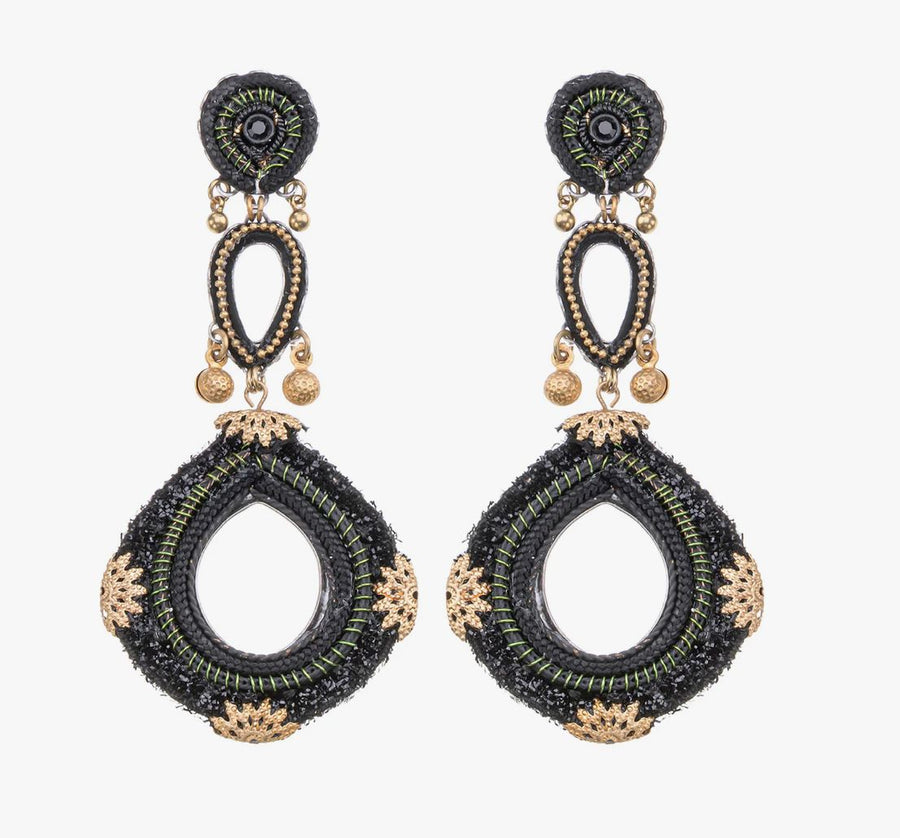 Gilded Black Velmira Earrings Earrings Ayala Bar 