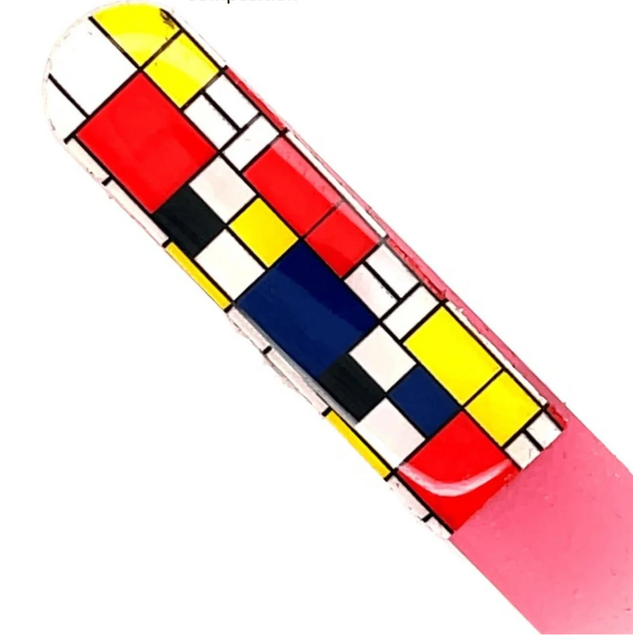 Glass Nail File Accessories World Collection Composition - Piet Mondrian 