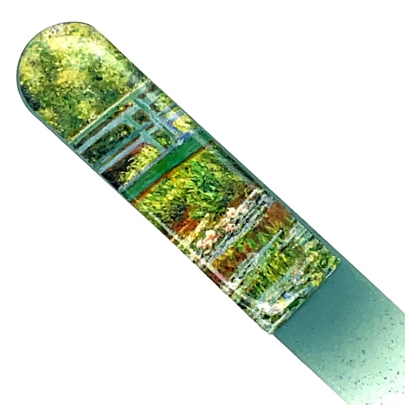 Glass Nail File Accessories World Collection The Japanese Footbridge - Claude Monet 