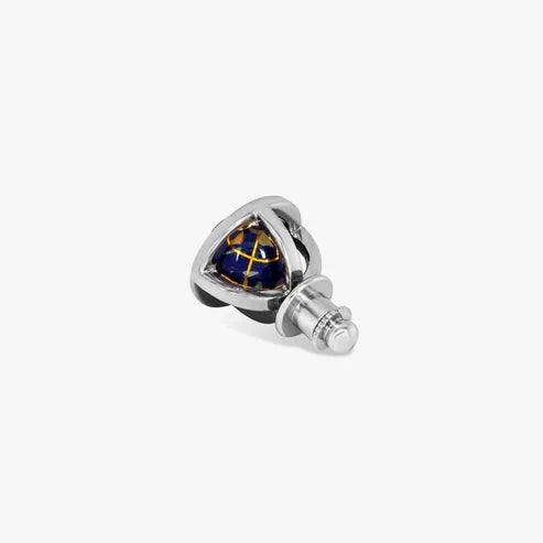 Globe Cage (Lapis) Pin by Tateossian Men's Jewellery Gusto Clothing & Design Pty Ltd 