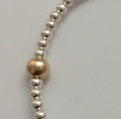 Gold Ball Silver Bracelet Accessories Gammies 