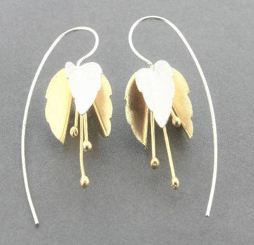 Gold & Silver Fuchsia Earrings Earrings Makers & Providers SILGP 