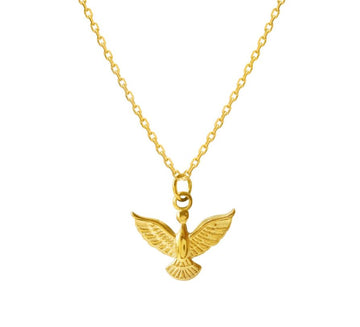Golden Bird in Flight Necklace Accessories Gammies StainlessGP 