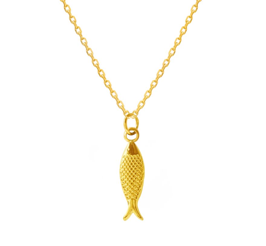 Golden Fish Necklace Accessories Gammies StainlessGP 