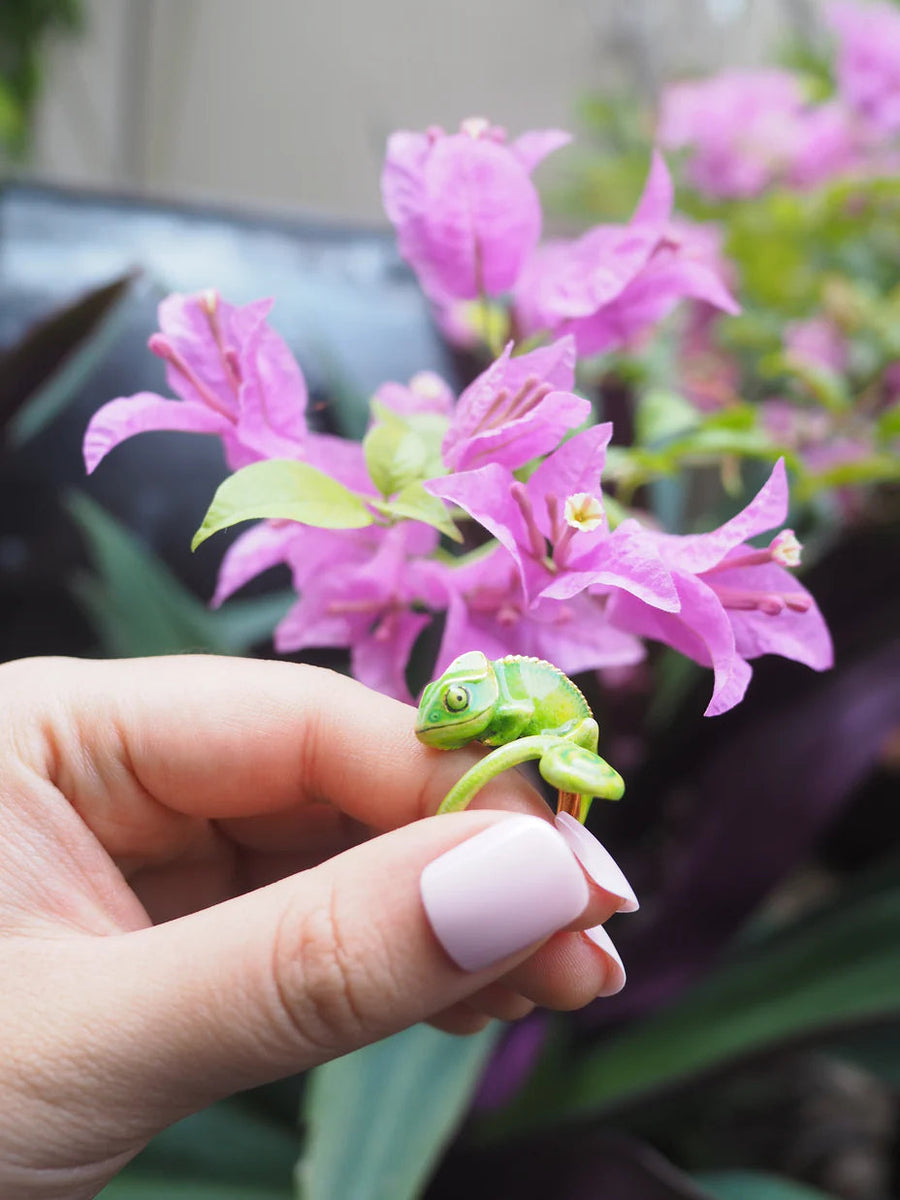 Green Chameleon Ring Jewellery Good After Nine TH 