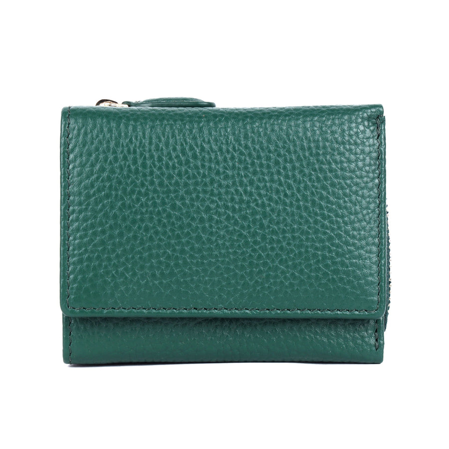 Greta Small Leather Wallet Wallet Oran Green 