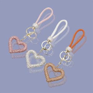 Heart Halo Crystal Bling Keyring Accessories Aidangus 