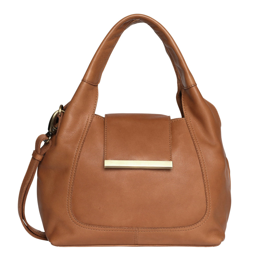 'Honey Snap' Leather Handbag Handbags, Wallets & Cases Modapelle Tan 