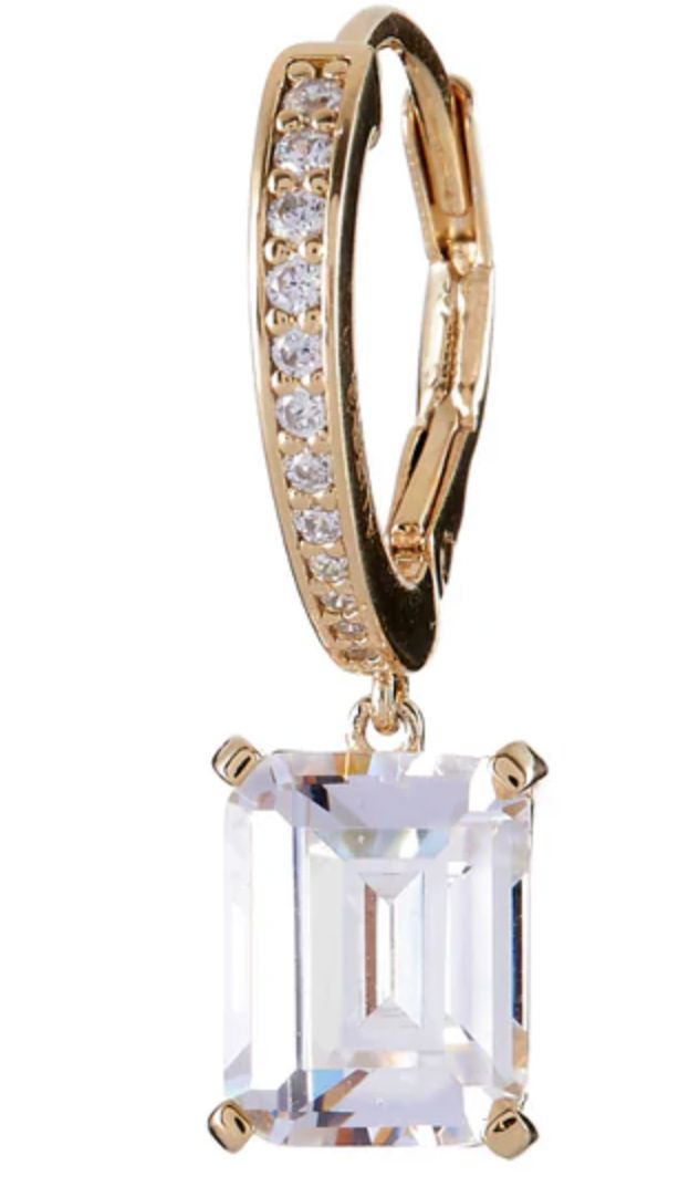 Hoop with Baguette CZ Drop Sybella 