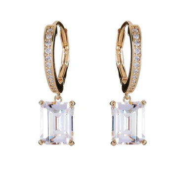 Hoop with Baguette CZ Drop Sybella SILGP 