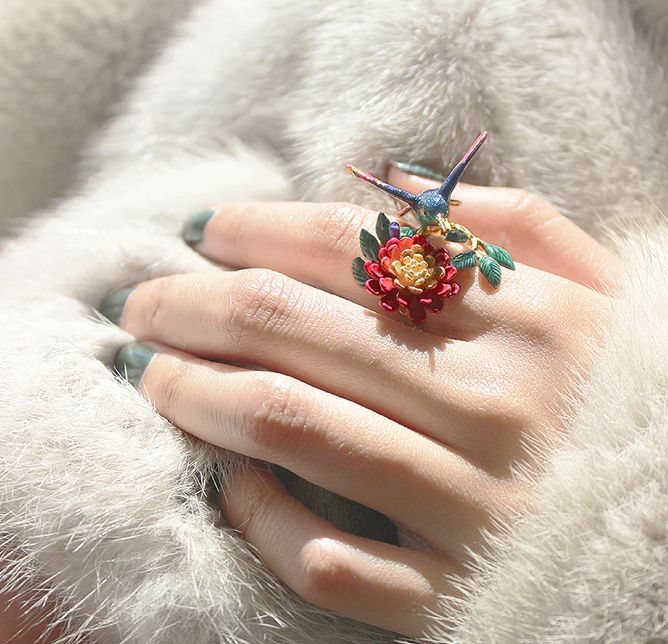 Hummingbird Ring Jewelry Good After Nine TH 