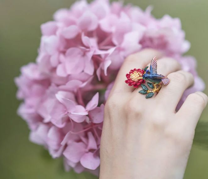 Hummingbird Ring Jewelry Good After Nine TH 