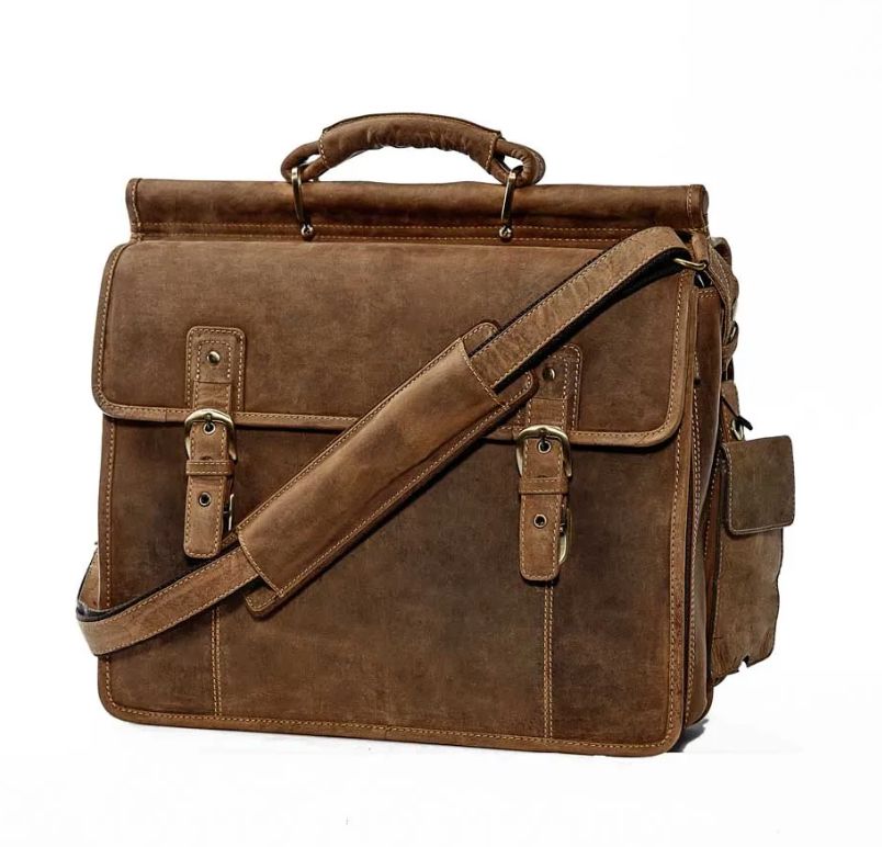 I Ain't Never Leather Briefcase Bag JLP 