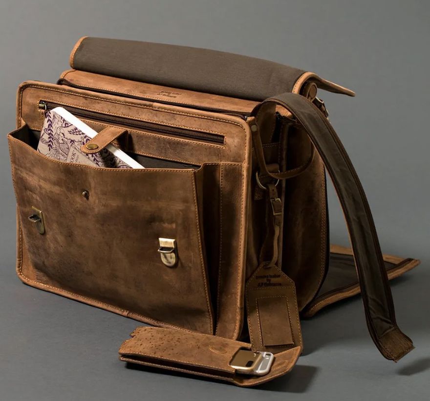 I Ain't Never Leather Briefcase Bag JLP 