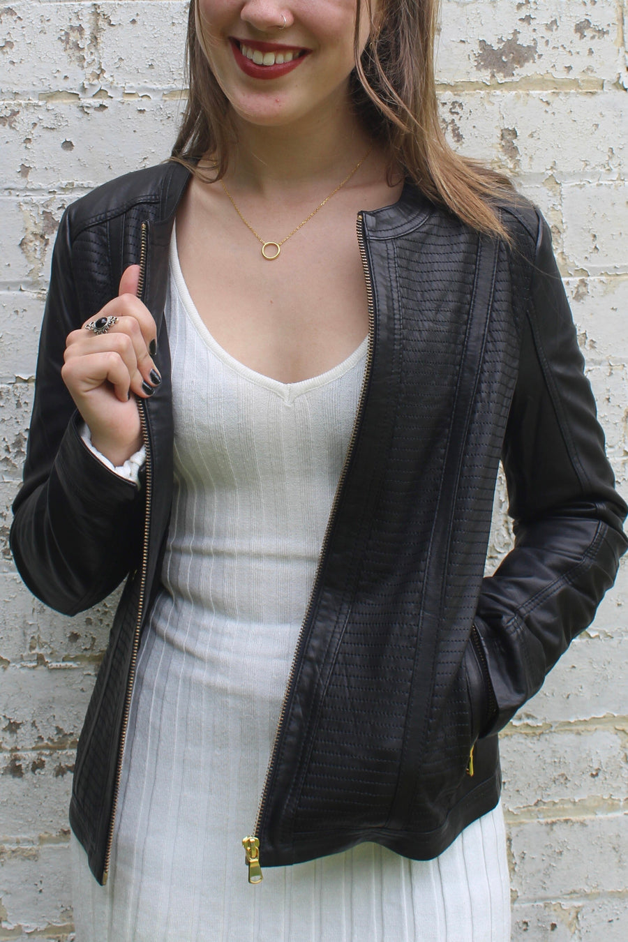 Imogen Leather Jacket Jacket Makeda 