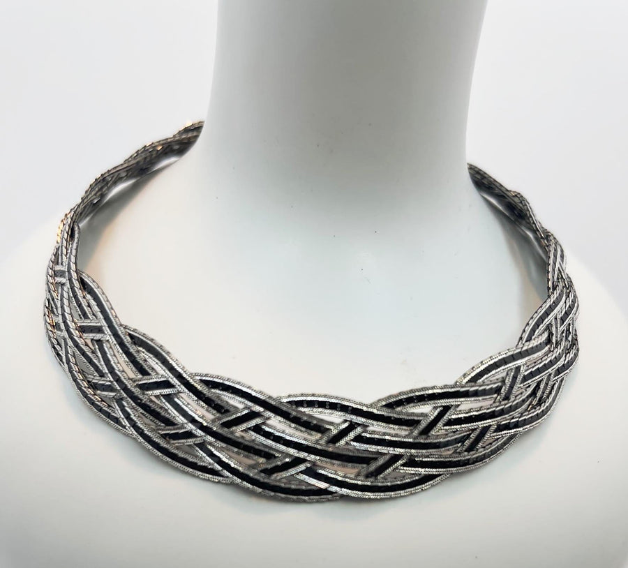 Italian Plait x 6 Silver Bracelet Women's Jewellery Aztec 