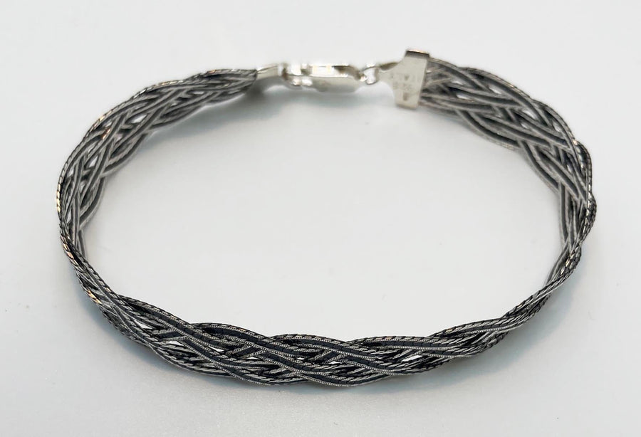 Italian Plait x 6 Silver Bracelet Women's Jewellery Aztec 