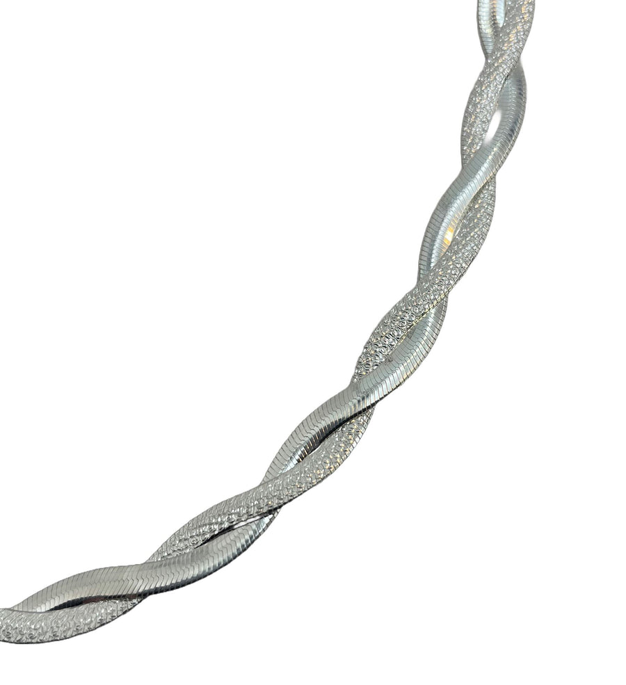 Italian Reversible Silver Twist Necklace Women's Jewellery Teddy Sinclair 