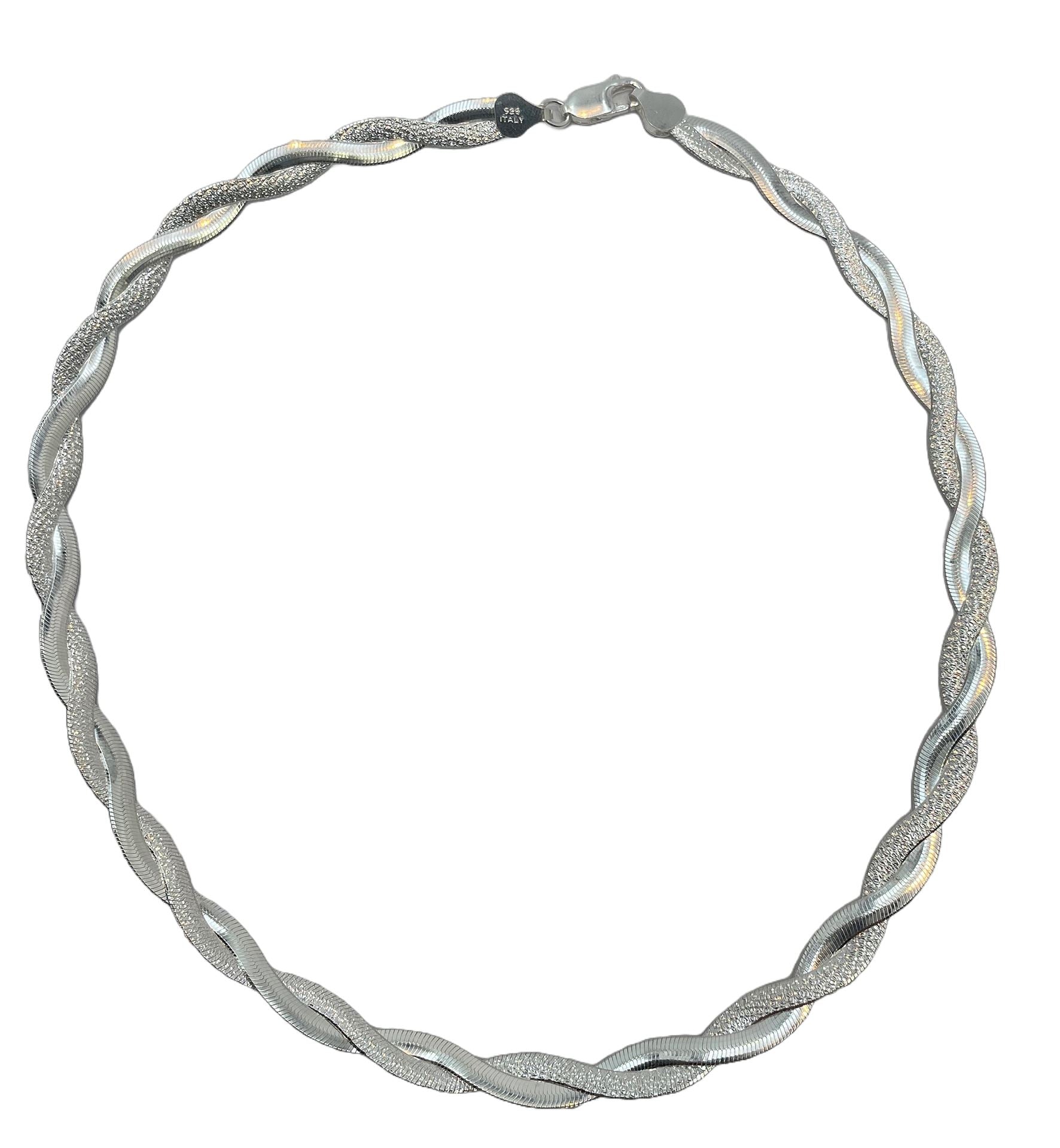 Italian Reversible Silver Twist Necklace – Teddy Sinclair