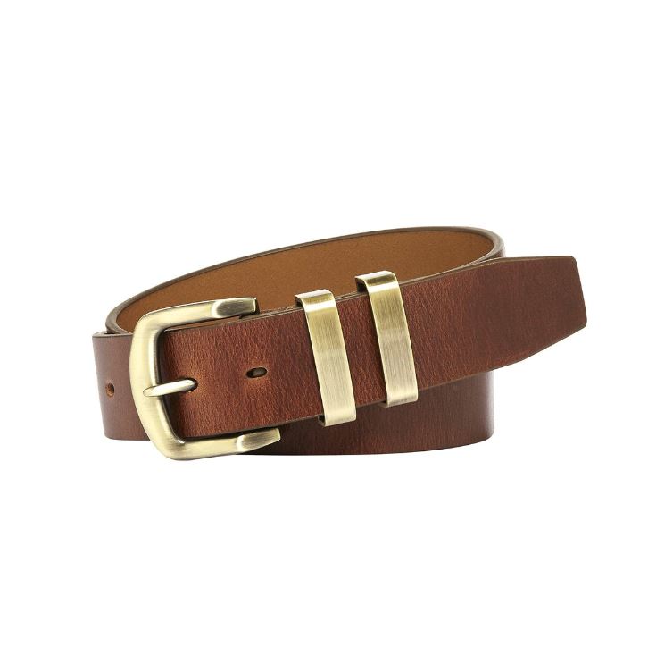 Jackaroo Full Grain Leather Belt Belt Buckle Cognac 30