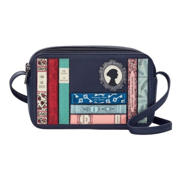 Jane Austen Leather Cross Body Handbag World Collection Jane Austen Bookworm 