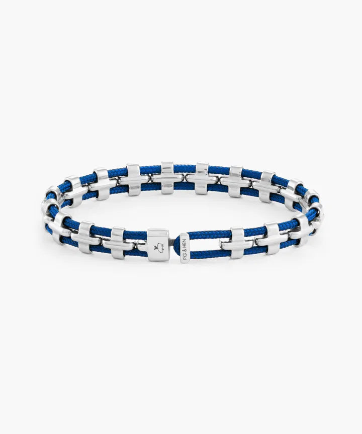 Jazzy James Rope Bracelet - Cobalt | Silver Jewellery Antell 