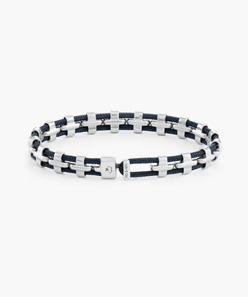 Jazzy James Rope Bracelet - Navy | Silver Jewellery Antell 