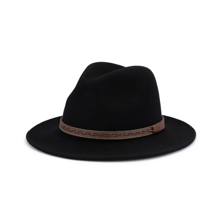 Johnny Crushable Wool Felt Safari Hat Hat Avenel Black S 