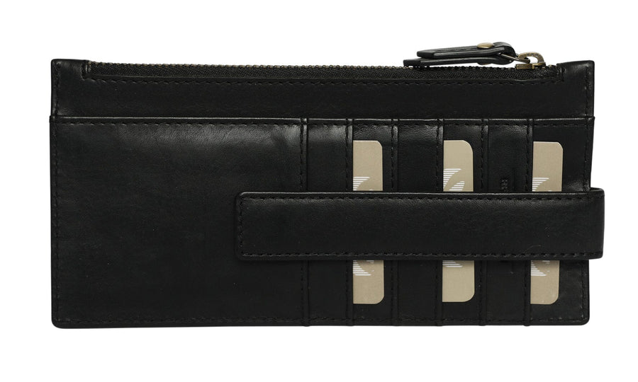 'Just A Snap' Leather Wallet Handbags, Wallets & Cases Modapelle Black 