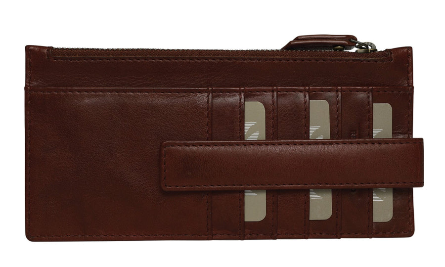 'Just A Snap' Leather Wallet Handbags, Wallets & Cases Modapelle Brown 