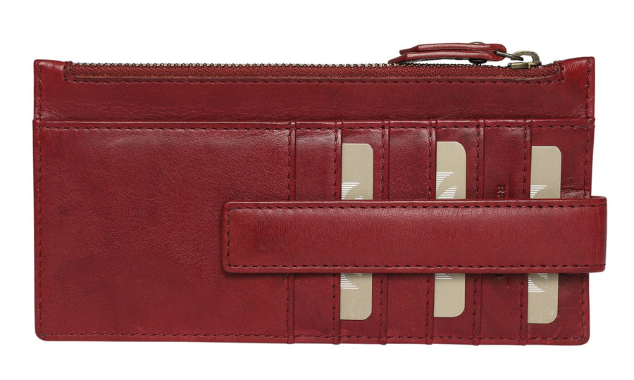 'Just A Snap' Leather Wallet Handbags, Wallets & Cases Modapelle Burgundy 