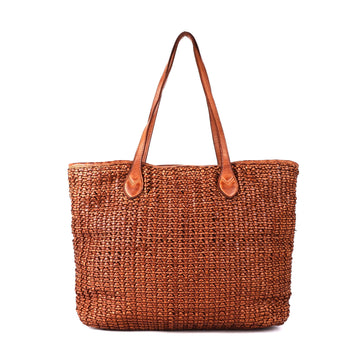 Kalgoorlie Woven Leather Bag Bag Oran Cognac 