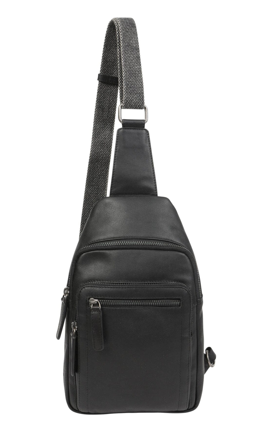 Keanu Compact Leather Satchel Bag Modapelle Black 