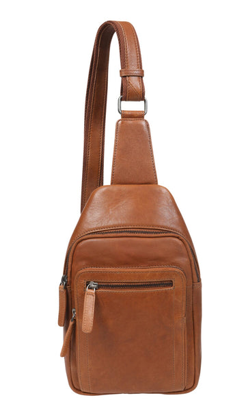 Keanu Compact Leather Satchel Bag Modapelle Tan 