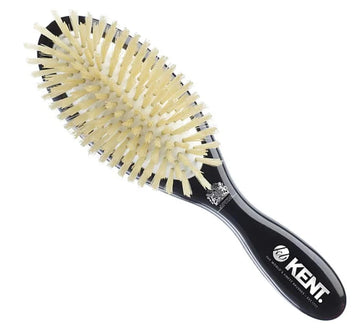 Kent Classic Shine Medium Soft White Pure Bristle Hairbrush Grooming Barber Brands 