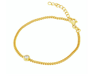 Kerb Chain CZ Bracelet Accessories Gammies 