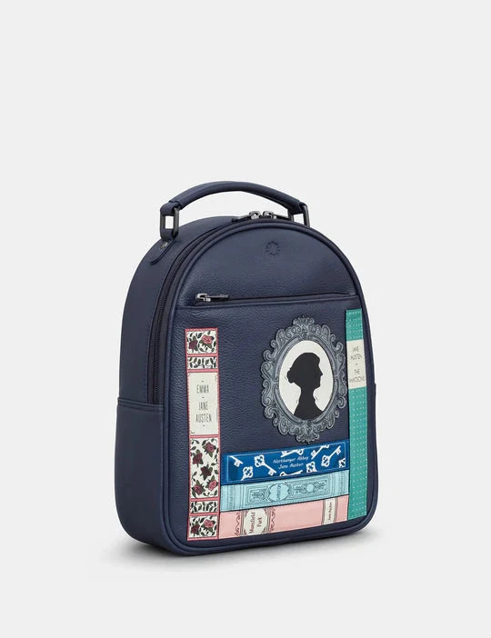 Leather Appliqué Backpack Handbag World Collection 