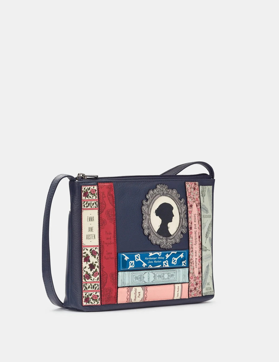 Leather Appliqué Cross Body Bag Handbag World Collection 