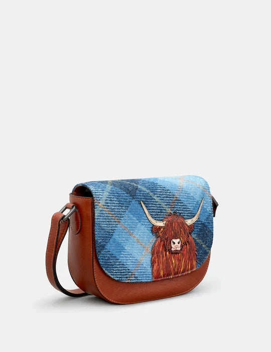 Leather Appliqué Cross Body Handbag World Collection 