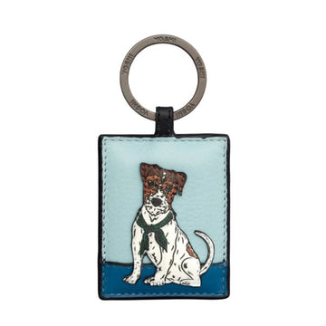 Leather Appliqué Keyring Coin Purse World Collection Terrier 