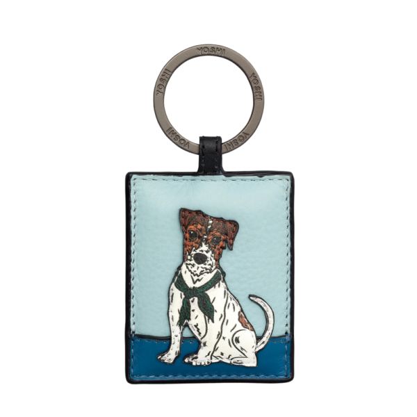 Leather Appliqué Keyring Coin Purse World Collection Terrier 