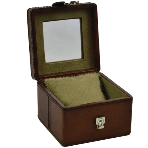 Leather Watch Box Stationery Kundra Tan 